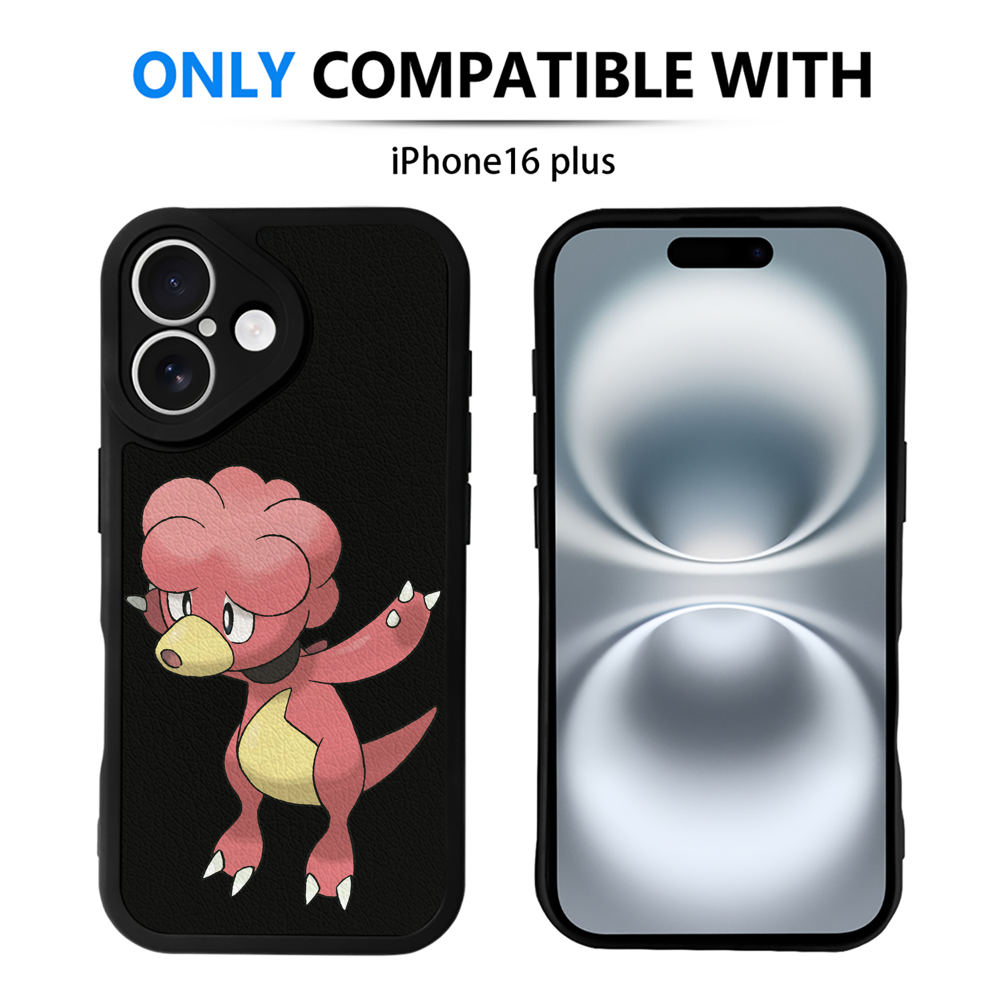 （画像用） ポケットモンスター Pokémon 【iPhone 16シリーズ対応】シリコンスマホケース（レザー調） 材質：シリコン